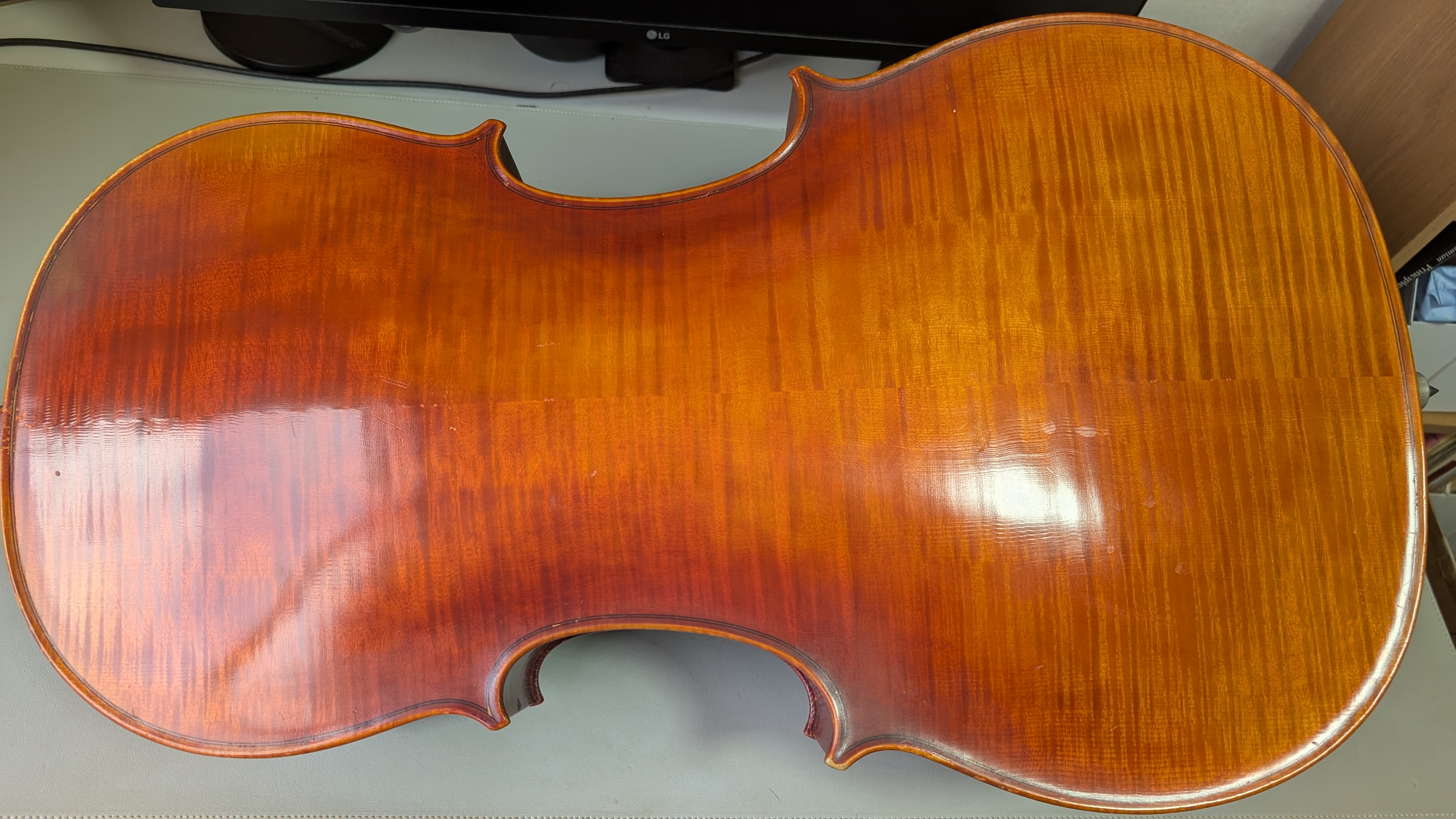 John Juzek 1965 flamed maple back