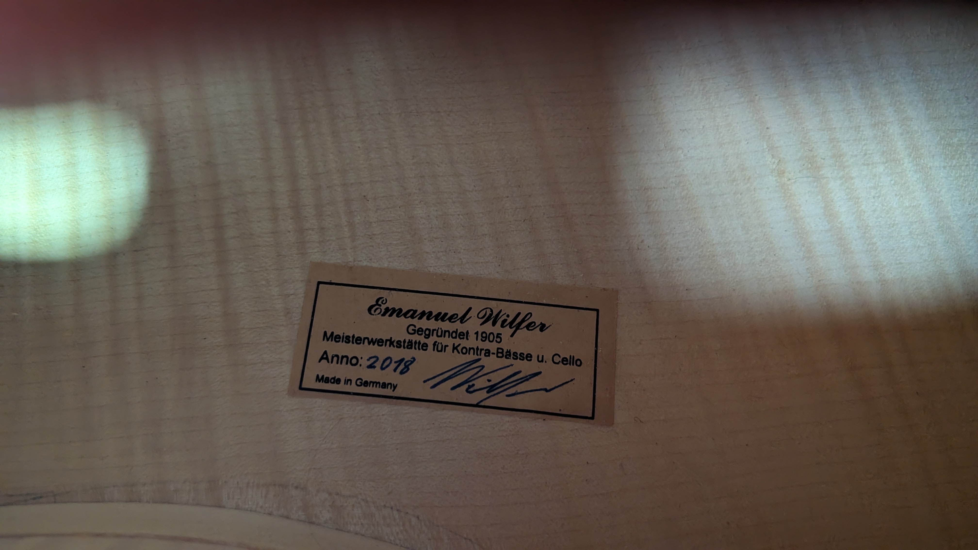 Emanuel Wilfer 2018 label, Anno 2018 Made in Germany
